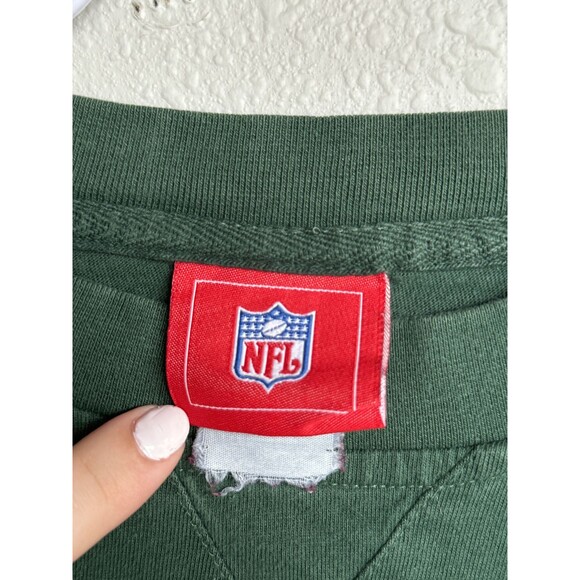 Vintage Green New York Jets Long Sleeve Shirt Crewneck Sports Football NFL XL - Picture 7 of 9